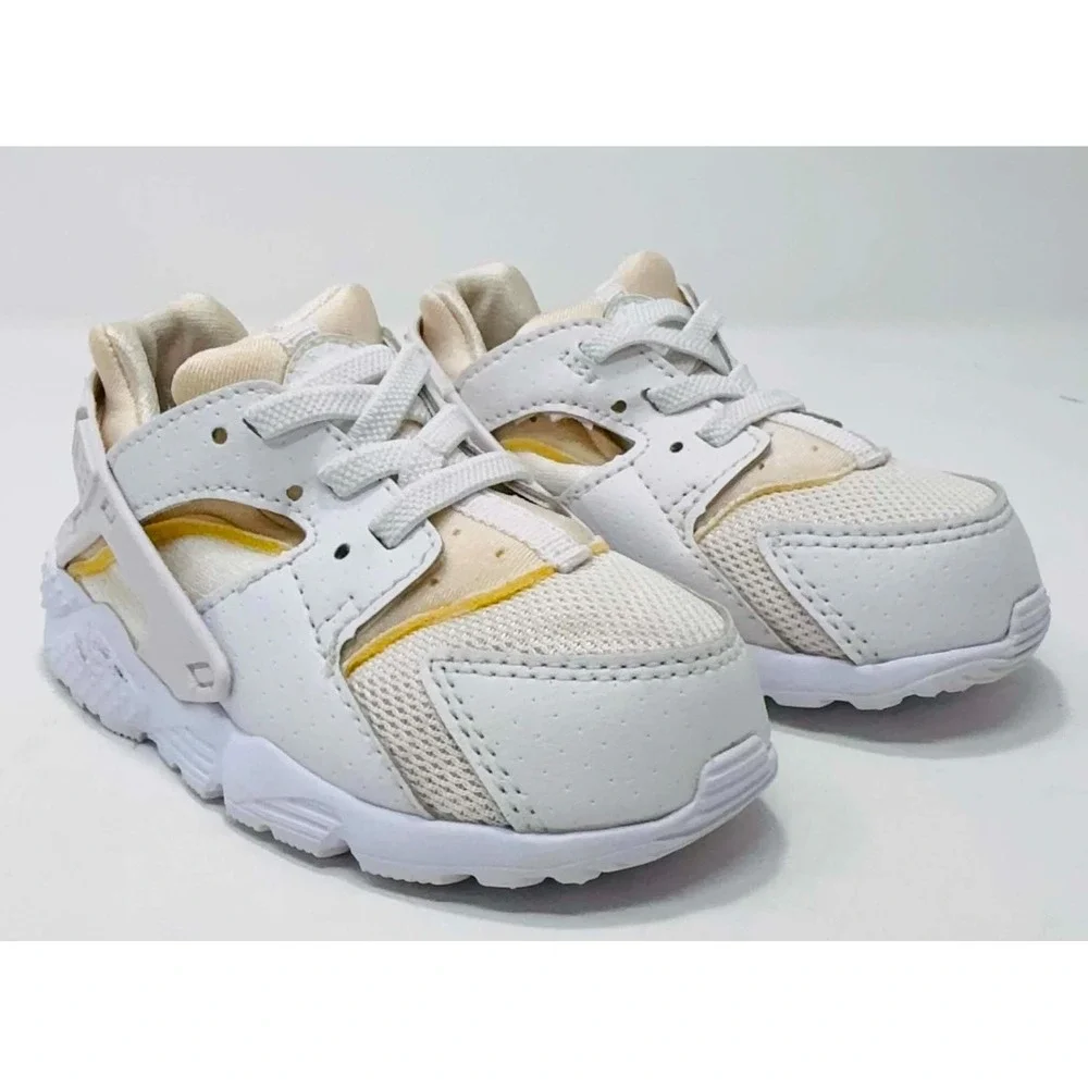 Nike Air Huarache Run Sneakers Toddler 7C White Sail Triple White Shoes 704950-1